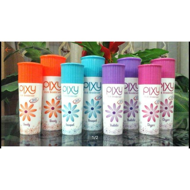 [BESAR] Pixy Stick Deodorant 34 gr Woddy ( Orange)  Bouquet (Biru)  Violette ( Unggu)  Chypre ( Pink