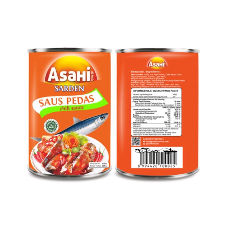 Asahi Sarden Saos Tomat &amp; Pedas 425gr