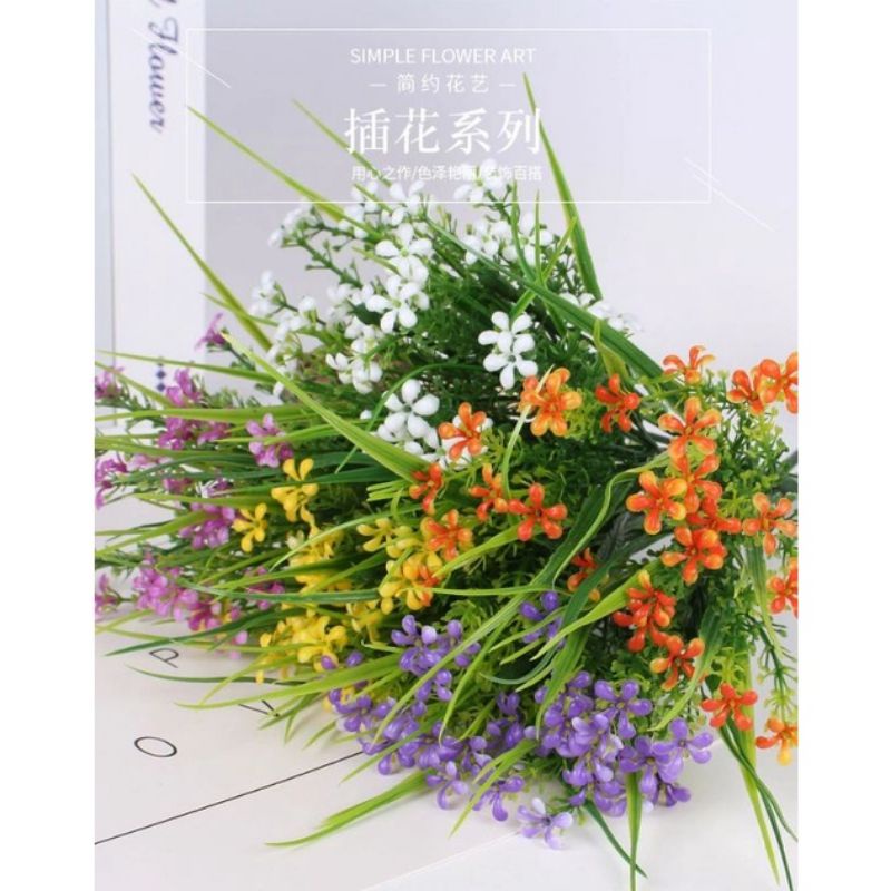 Bunga Gypsophila Melati Putih / Bunga Artificial 5 Cabang-1