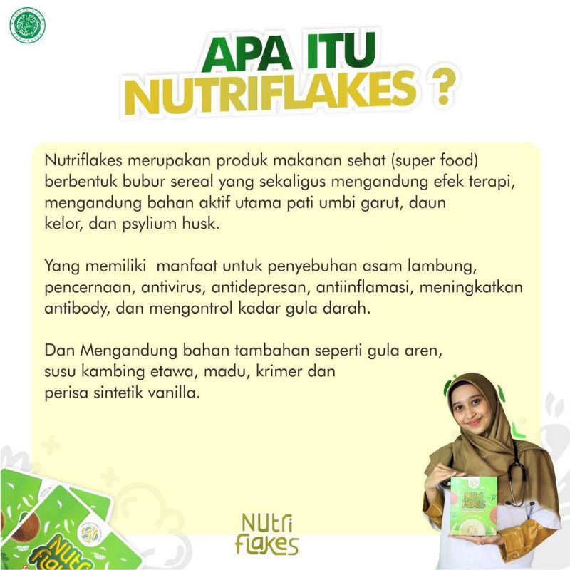 

Bny31 Nutriflakes Isi 280gr Sereal Sehat Umbi Garut Atasi Asam Lambung/Gerd Asli Original 100%