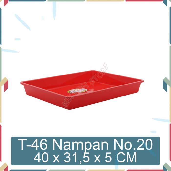 MICTON Lion Star Basic Home T-46 Nampan Segi No 20 Baki Plastik Tray 3