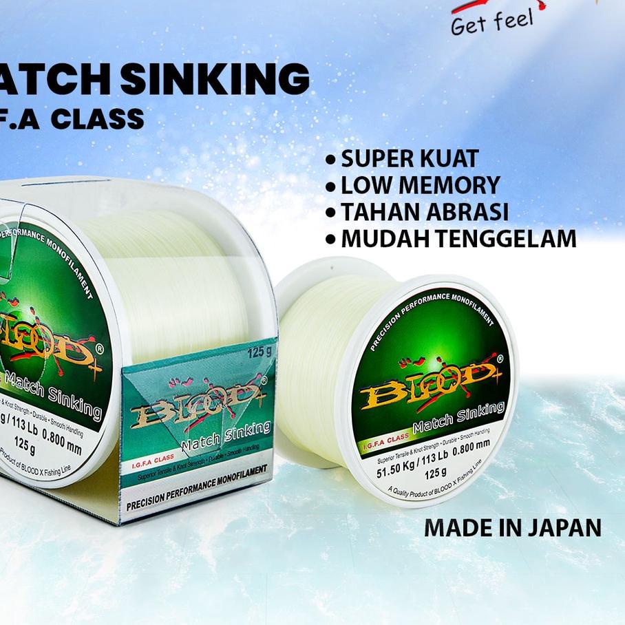 ♫ SENAR PANCING BLOOD MATCH SINKING FISHING LINE JAPAN 125 GR Ω