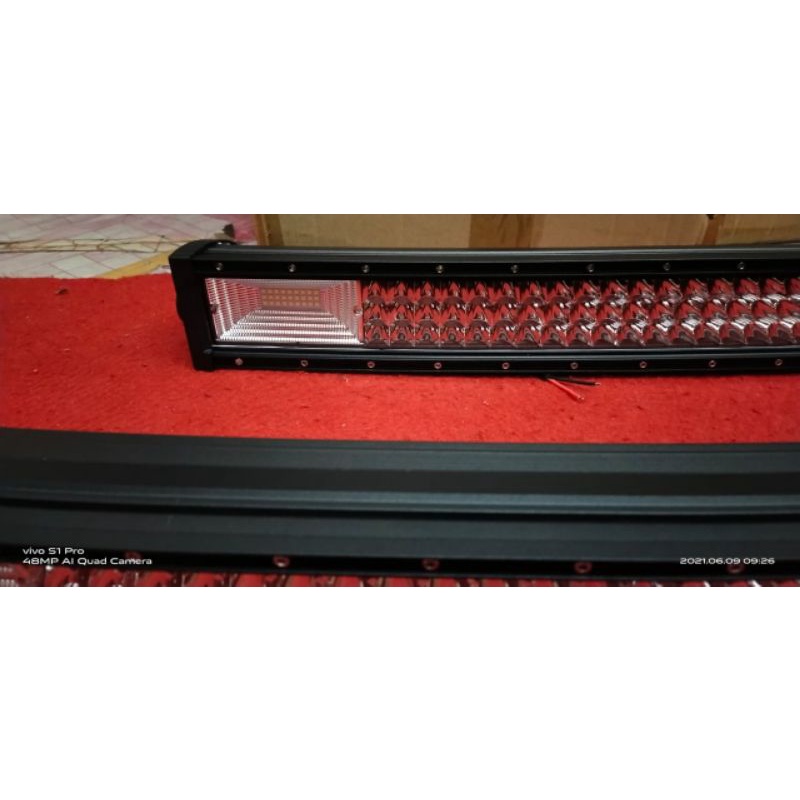 lampu led bar off road model lengkung 3 baris premium