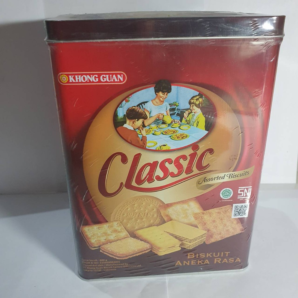 Jual KHONG GUAN ASSORTED BISCUIT CLASSIC KALENG 600 GRAM - KUE KALENG ...