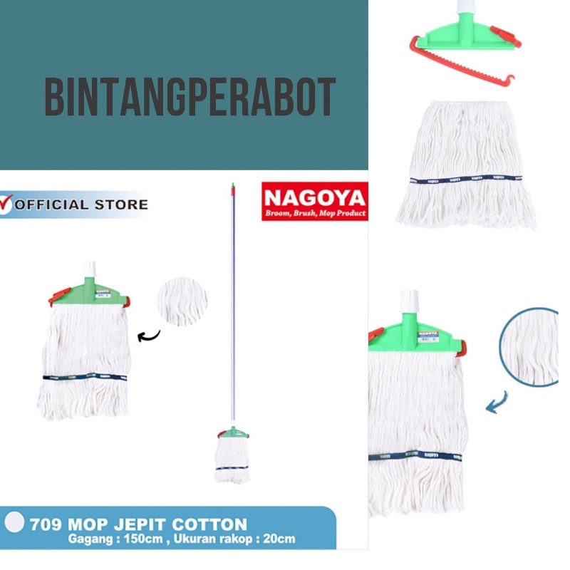 NAGOYA Mop Pel Cotton Jepit / Pel Lantai