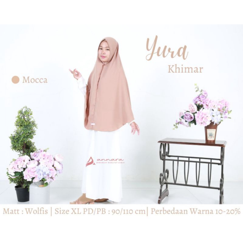 Size XL | khimar nonpad wolfis | khimar wolfis hijab instan Annara
