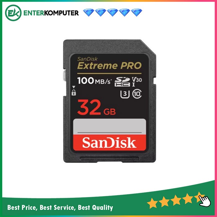 Sandisk SDHC Extreme Pro 32GB U3 4K V30 100MB/s - SDSDXXO-032G