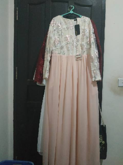 Zalia Floral Flare Dress muslim bridesmaid kondangan