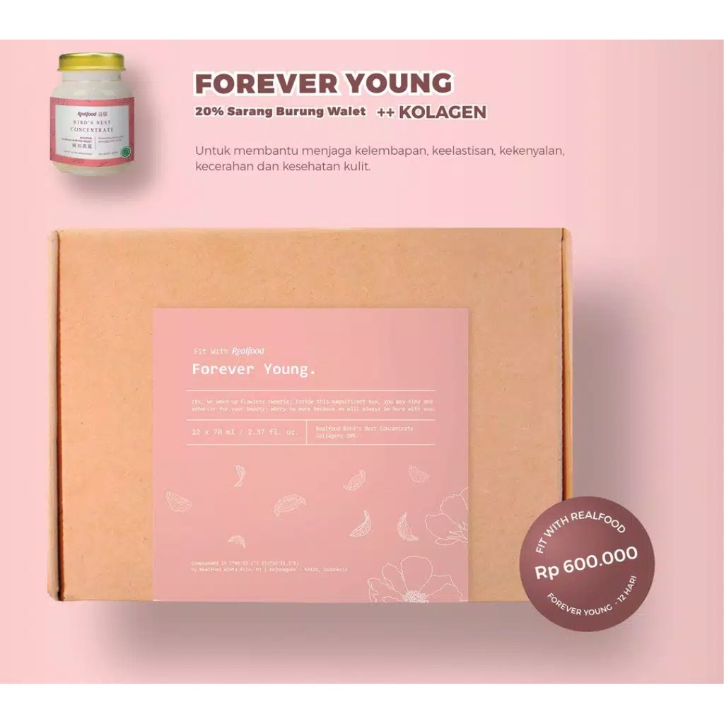 

Realfood Forever Young - Program 12 Hari Minuman Sarang Burung Wallet 20% + Kolagen