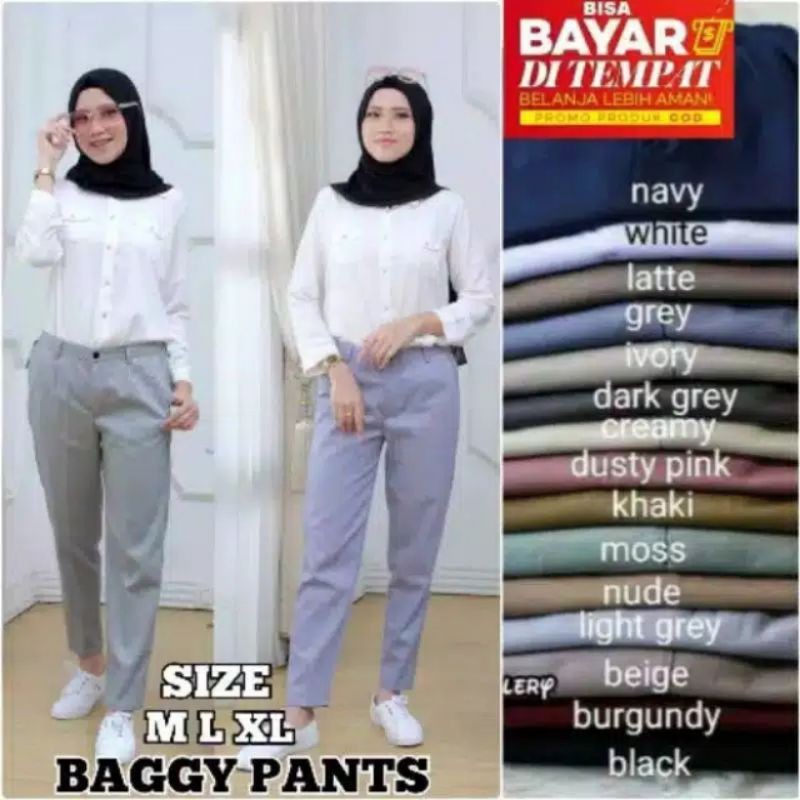 (COD_BAGGY_PANTS) Celana wanita premium Quality Size M L XL