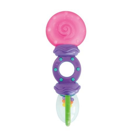 Bright Starts Rattle and Teether Lollipop Pink