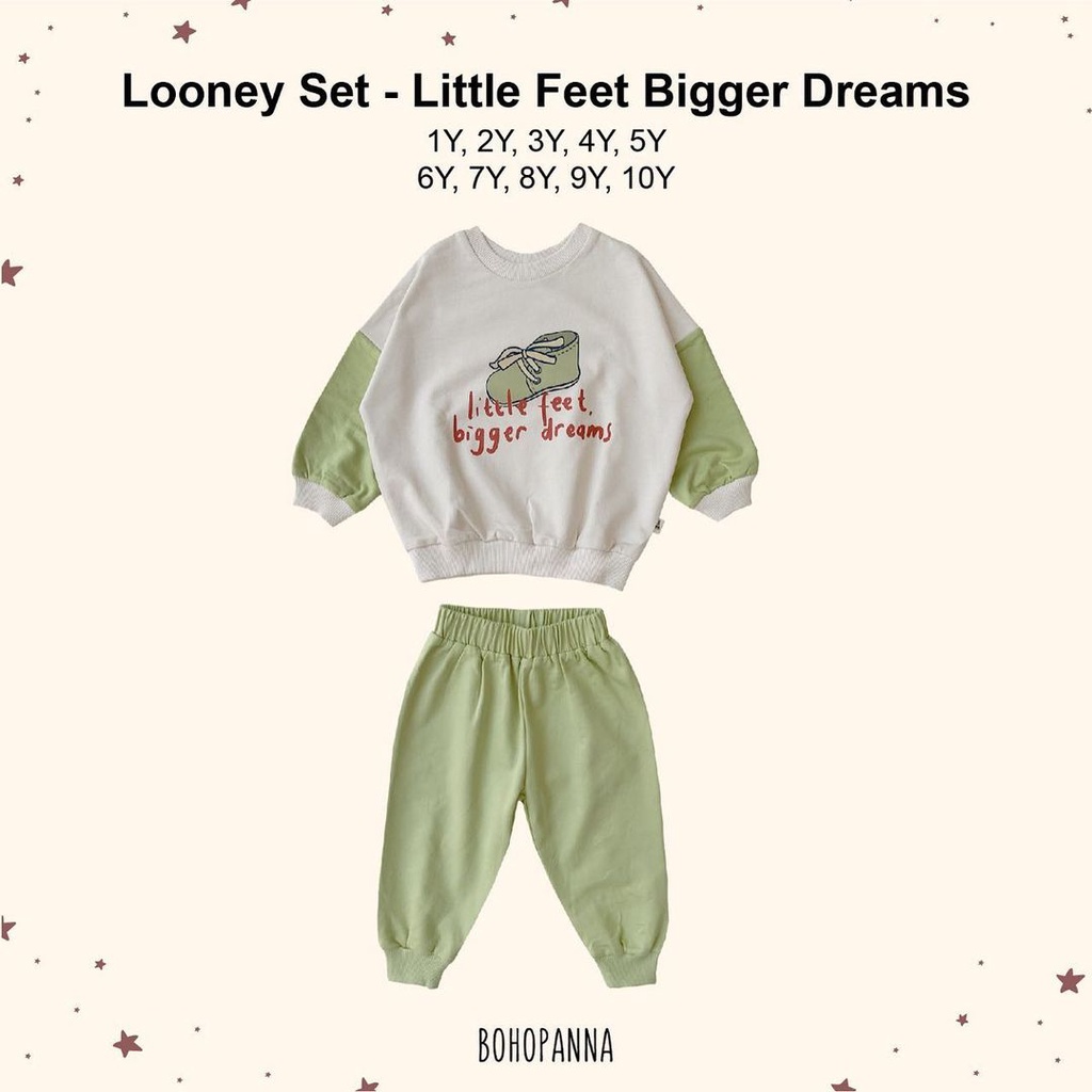 BOHOPANNA Looney Set Setelan Panjang Anak 1 - 10 Tahun