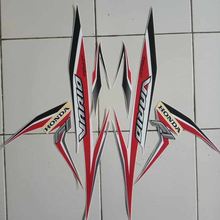stiker striping Honda Vario fi 2016 putih