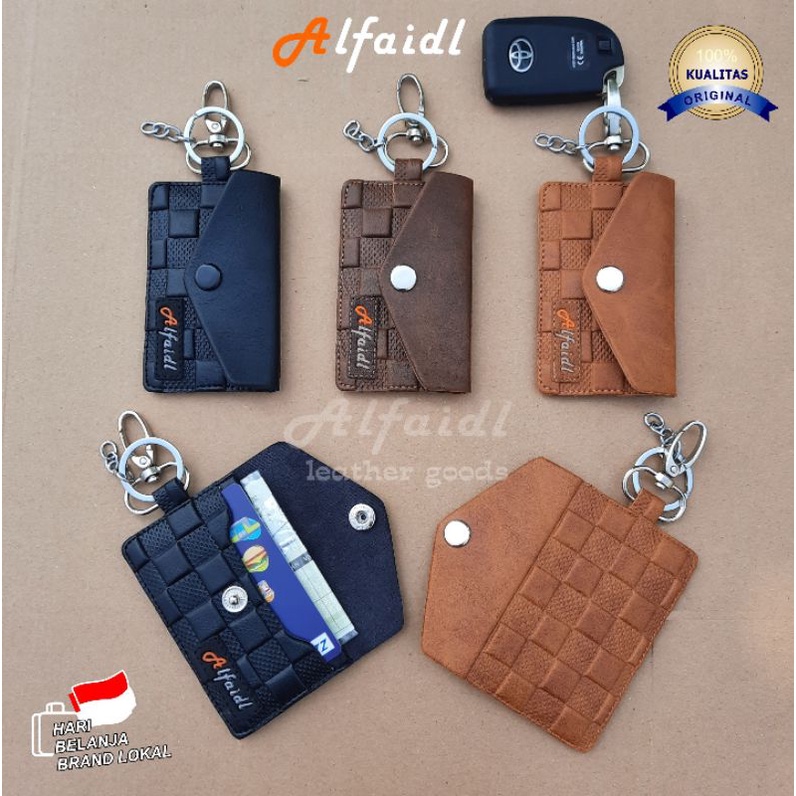 Gantungan Kunci Mobil/Motor Dompet Kulit STNK Mobil/Motor Dompet Mobil/Motor Original Alfaidl