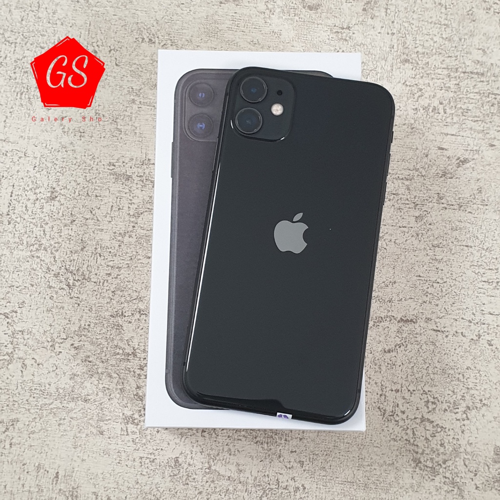 IPHONE 11 256GB/128GB/64GB SECOND ORIGINAL FULLSET MULUS-Black