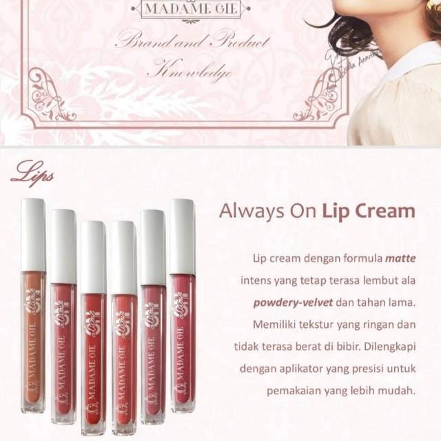 ✨ ELYSIA ✨ Madame Gie Always On Lip Cream | BPOM