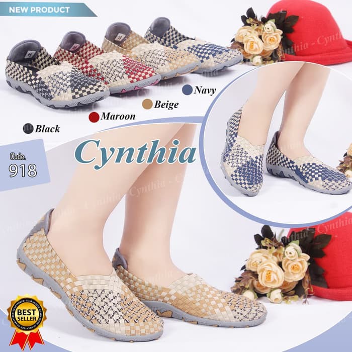 Promo cynthia sepatu rajut flat 918