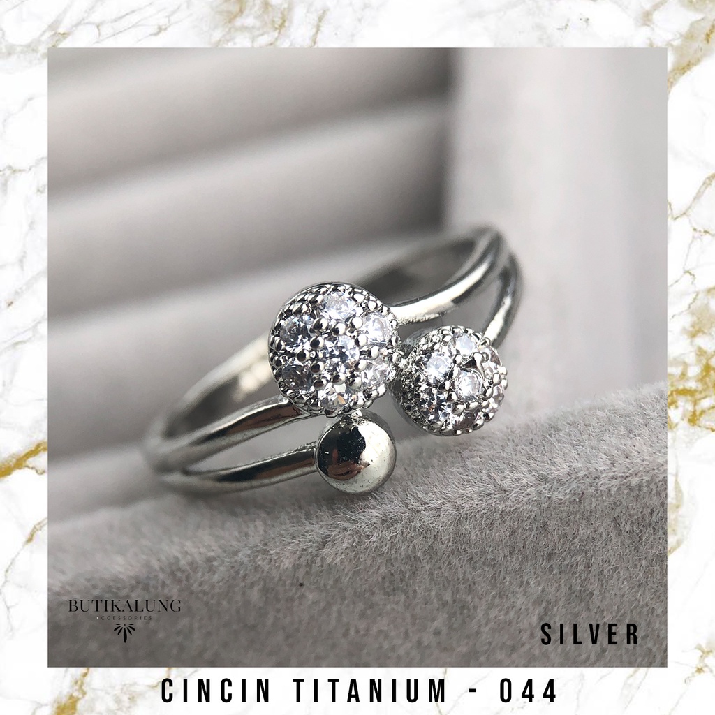 RUTH - Cincin Tunangan Cincin Sterling Silver Ring Titanium Stainless Steel Anti Karat 044