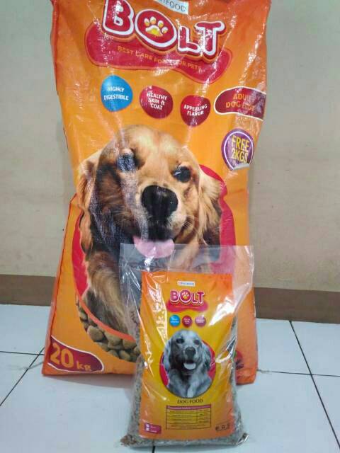 Bolt dog food1kg makanan anjing jenis kering dry