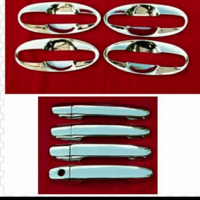 Paket Outer Handle Pintu Chrome Yaris 2008-2013 Chrome