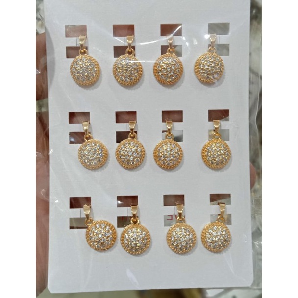 AL-1990.Liontin xuping wanita berlapis emas dengan mata zircon.