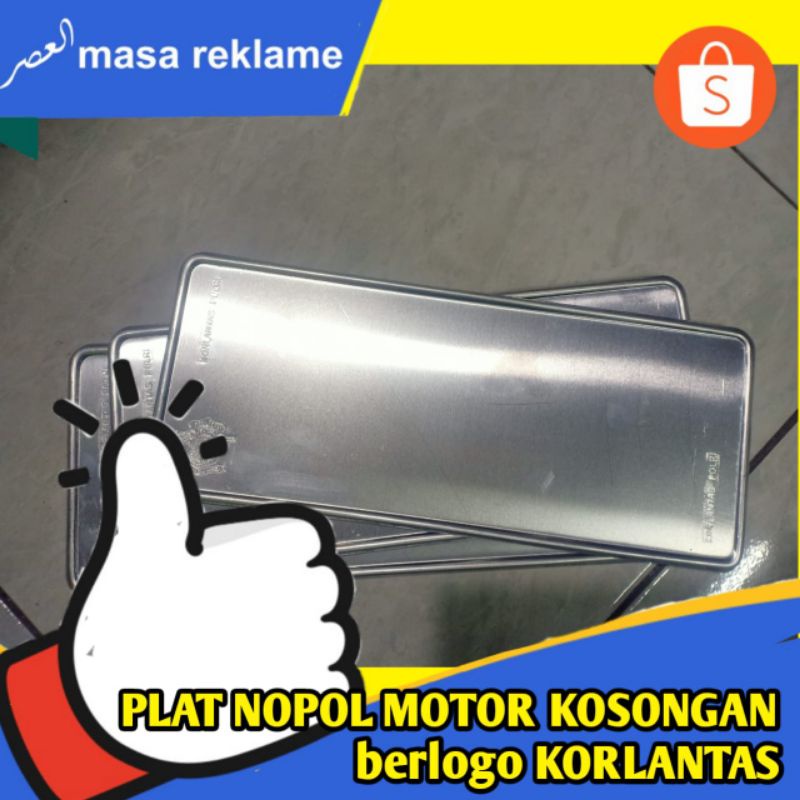 plat nomor policil motor kosongan berlogo replika
