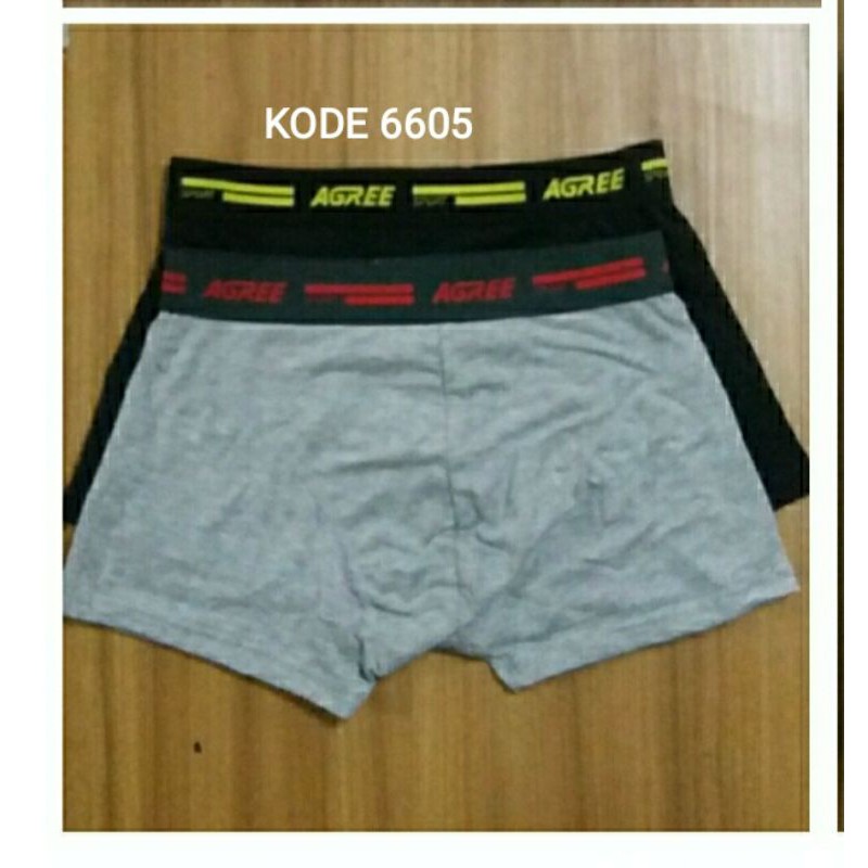 CD Boxer Pria Agree Katun Soft Comfort S Size M - XL