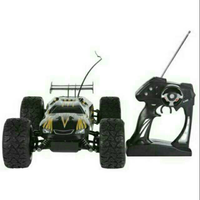 NQD RC BIGFOOT TRUGGY LANDBUSTER VELG KUNING MAS CROM MAINAN REMOT CONTROL