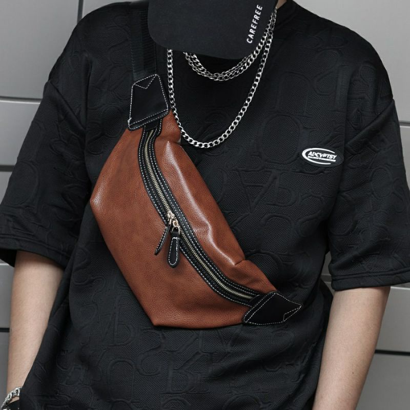 WAIST BAG COWOK WAIST BAG PRIA TAS KULIT PRIA (WB3110)