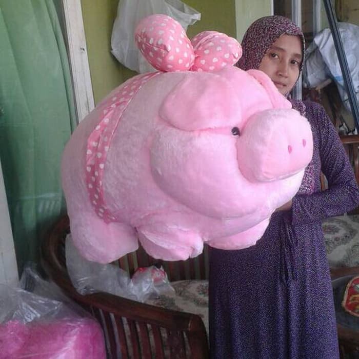Promo boneka babi /piglet super jumbo/besar/big/giant Diskon