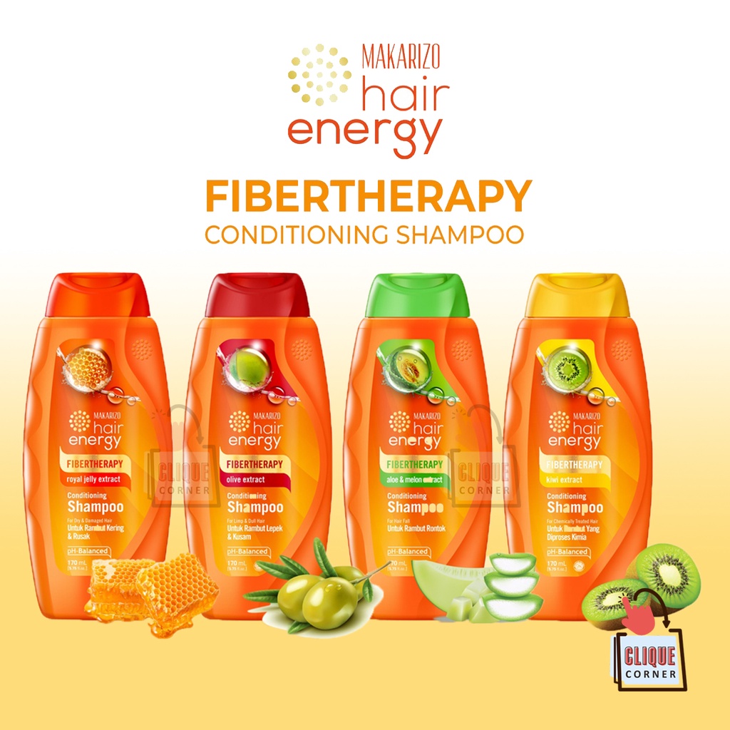 MAKARIZO Hair Energy Conditioning Shampoo Botol /  Shampo / Sampo / Pembersih Rambut 2in1