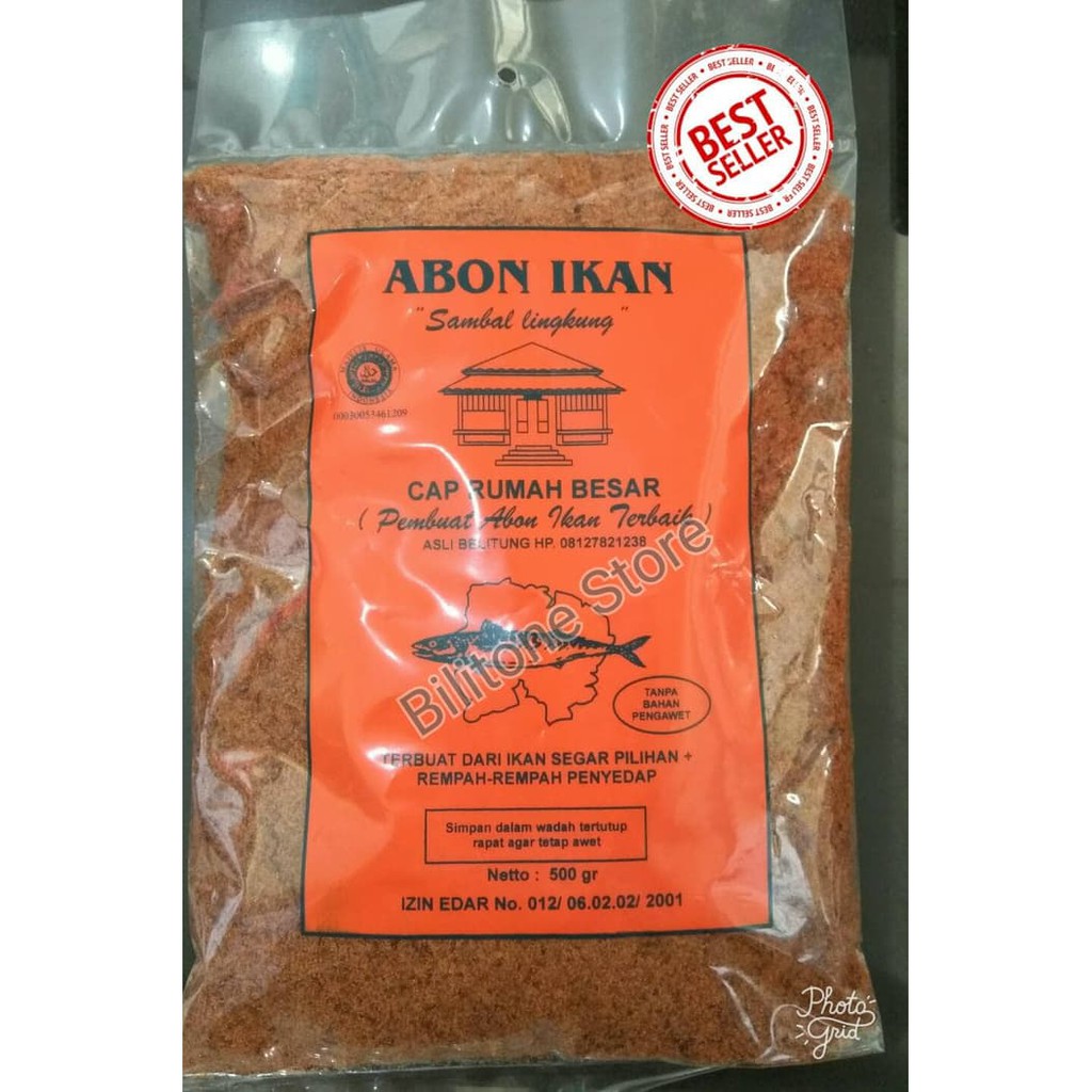 

Abon Ikan Belitung Sambal Lingkung Cap Rumah Besar 500 gram ~ kp911