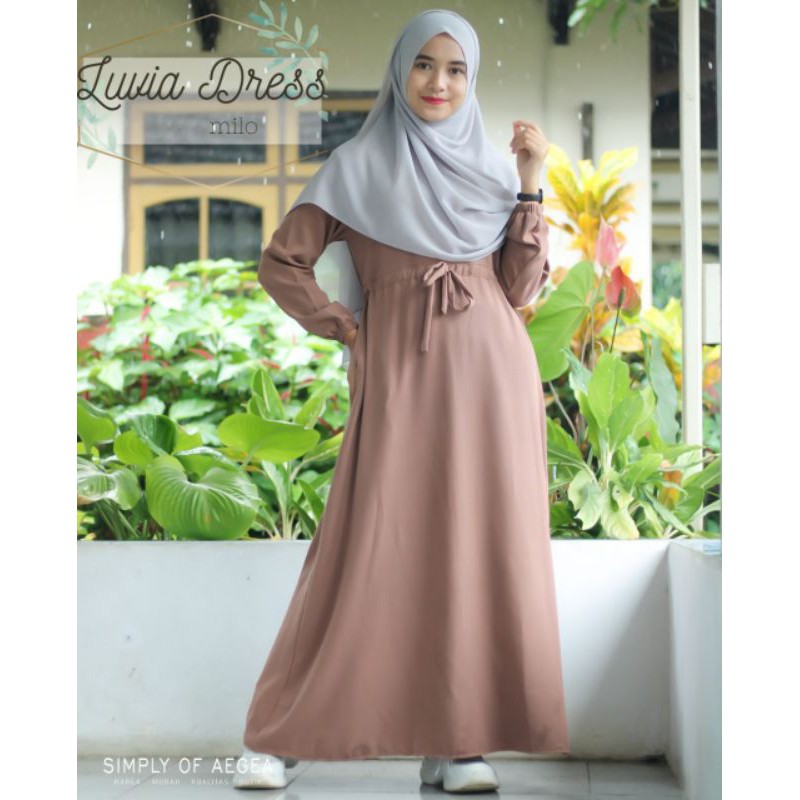 Gamis busui Luvia lady crepe | busui friendly|  1 kg = 3pcs