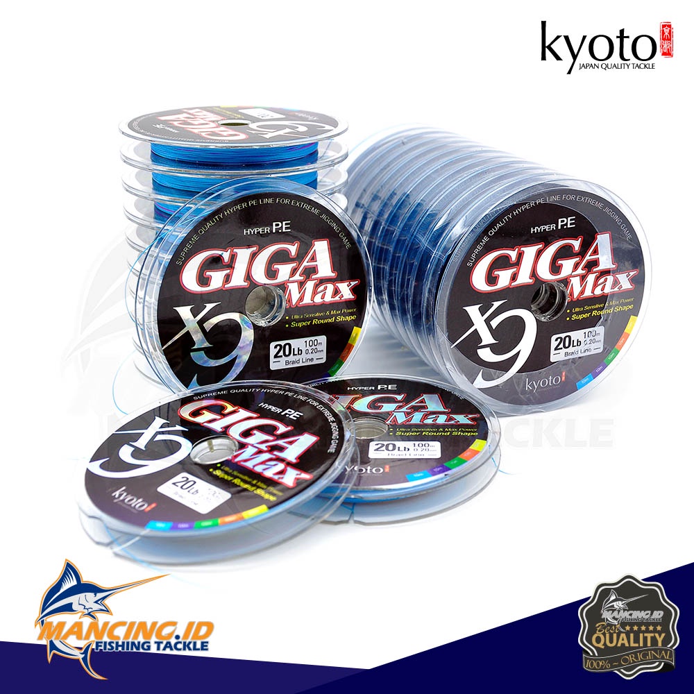 Kyoto GIGA MAX X9 HYPER PE 100M Fishing Line Senar PE Kuat