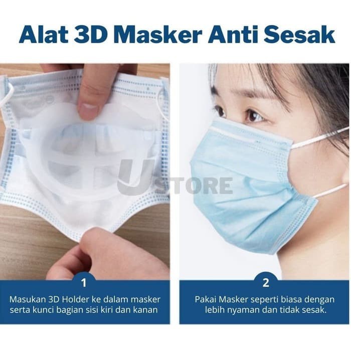 PENYANGGA MASKER MASK BRACKET SUPPORT 3D SIRKULASI UDARA ANTI PENGAP