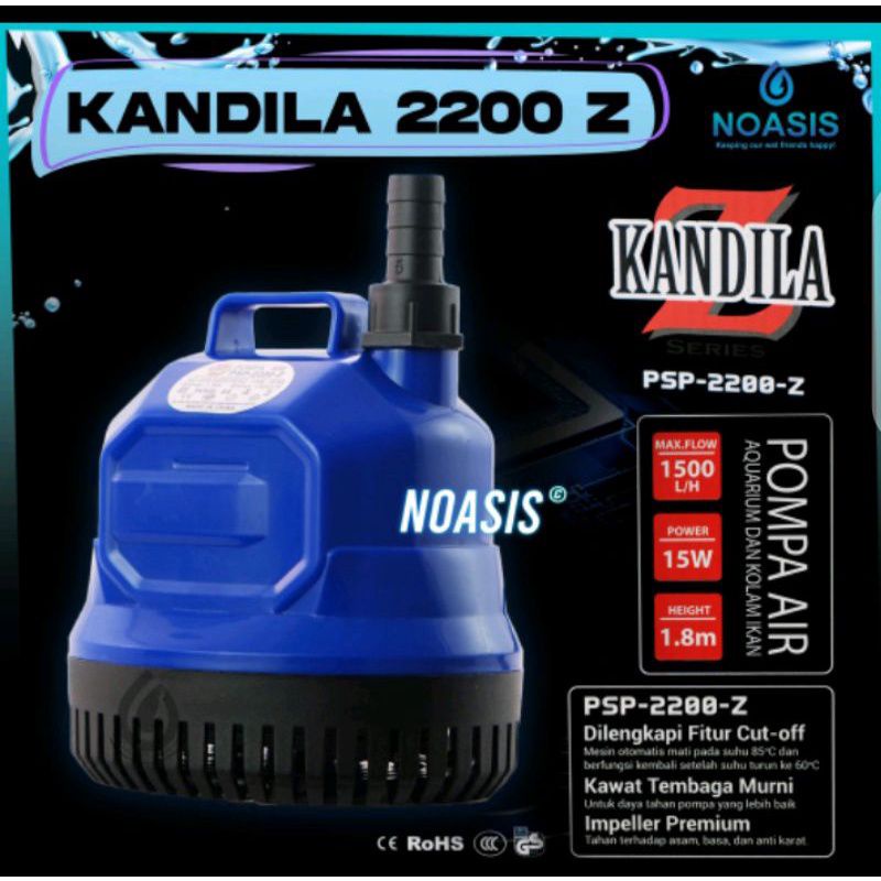 POMPA AIR CELUP AQUARIUM 15 W KANDILA PSP 2200 Z PSP-2200Z KOLAM IKAN