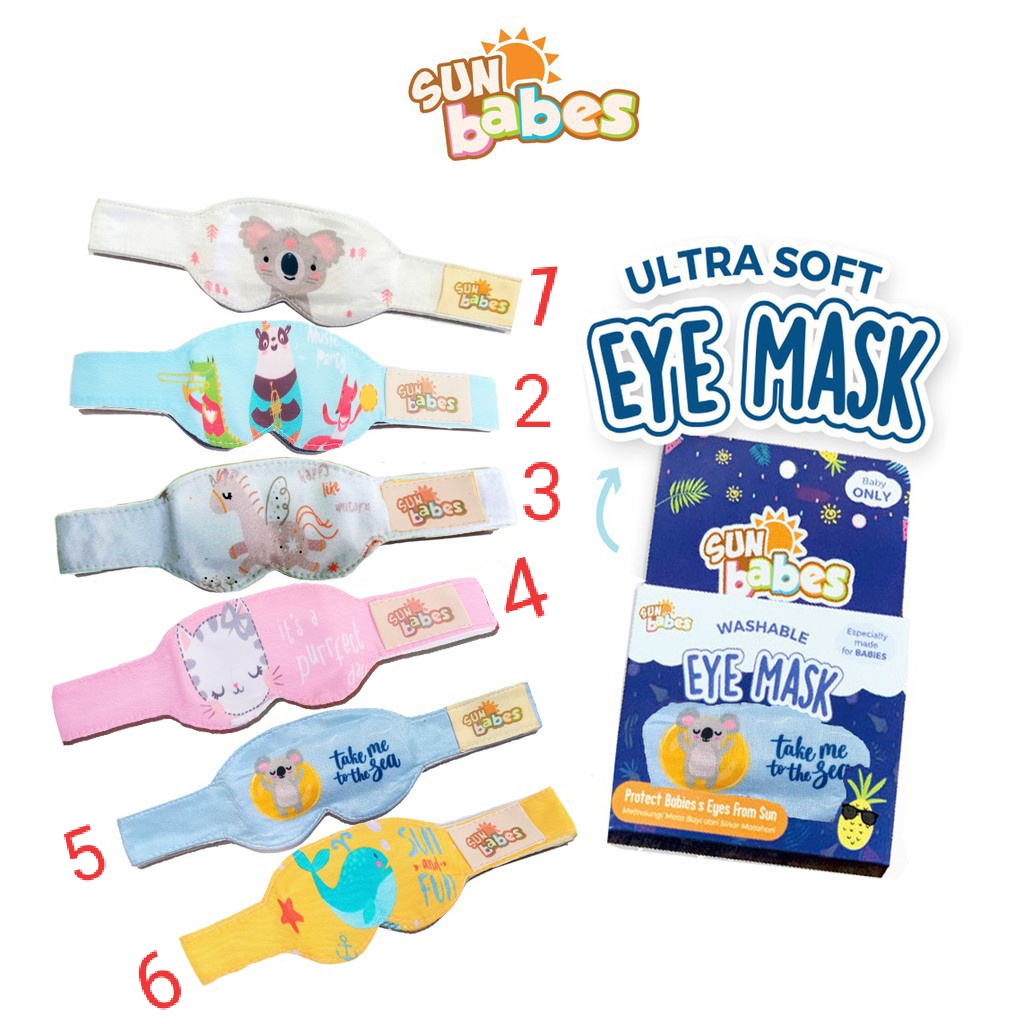 Sun Babes Eye Mask Karakter / Ultrasoft / Biasa / Penutup Mata Bayi / Kaca Mata Jemur