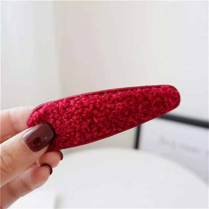 CLEARANCE SALE - JJ0110 - Hair Clip Korea Jepit Korea Jepit Rambut Kpop Wanita Mutiara - Red