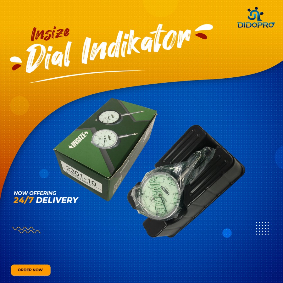 INSIZE 2301-10 Dial Indicator 10 mm Analog Metric