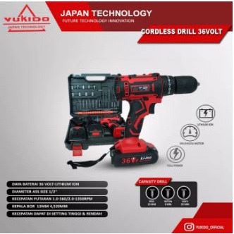 MURAH LEBAY !!! YUKIDO Bor Beton bor kayu Cordless Baterai Cas 13 MM 20 V termurah dan terlaris di indonesia