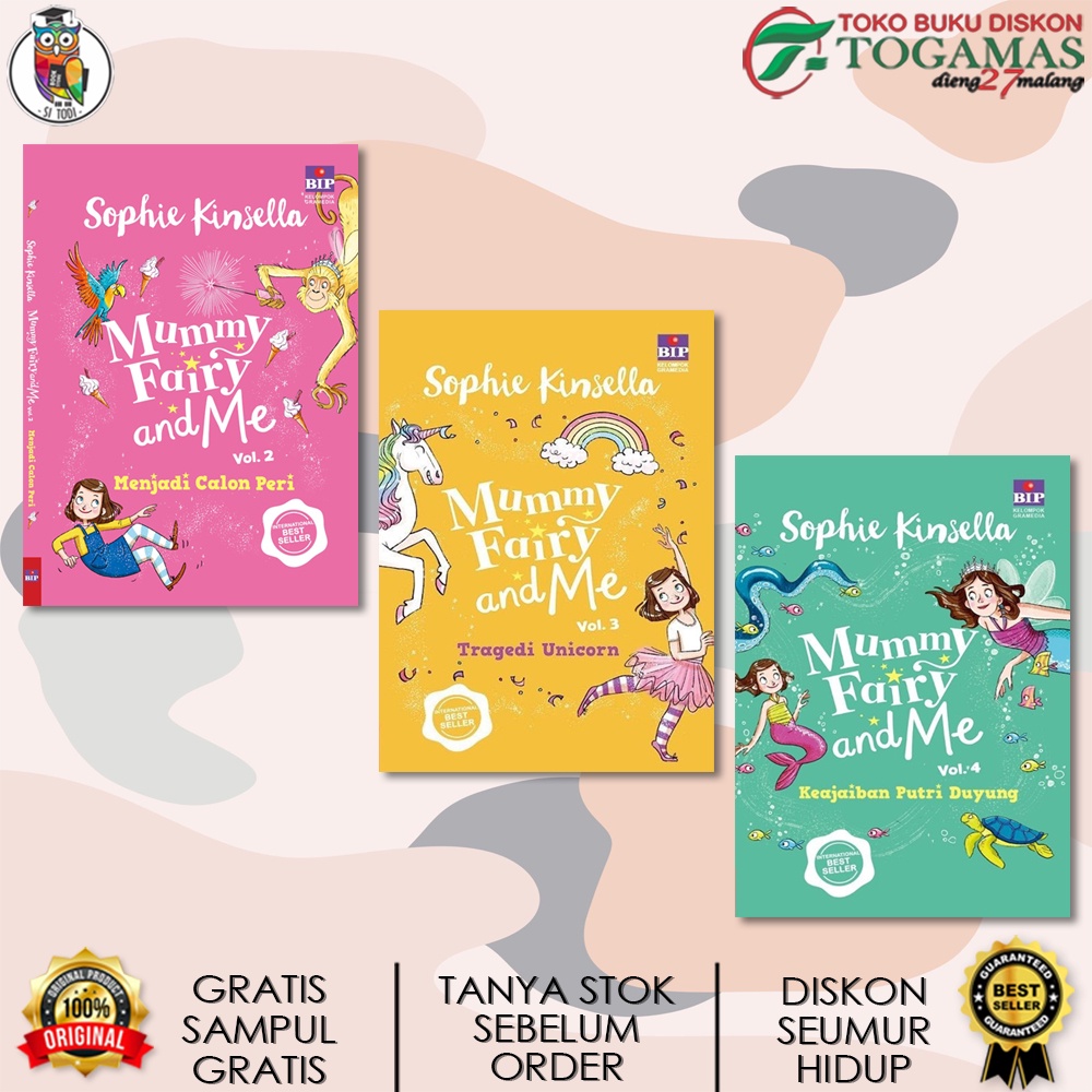 SERI MUMMY FAIRY AND ME VOL 1 2 3 4 : KEAJAIBAN PUTRI DUYUNG TRAGEDI UNICORN MENJADI CALON PERI KARYA SOPHIE KINSELLA