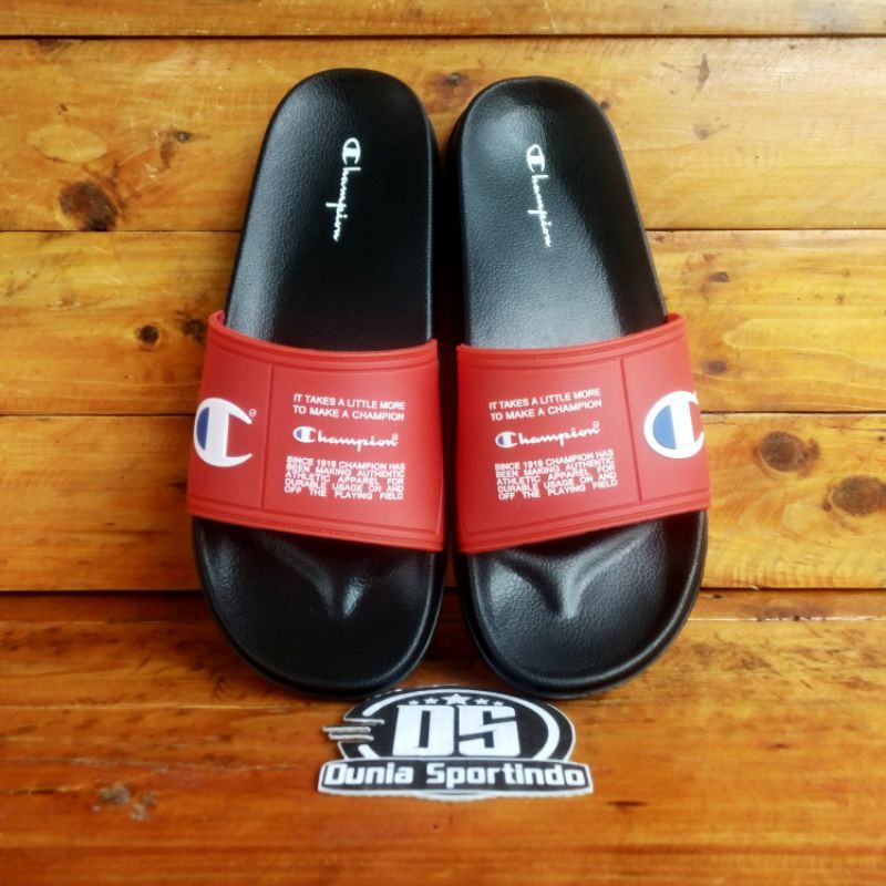 SANDAL SLIDE CHAMPION TPR RED UPPER ART PREMIUM IMPORT || SANDAL SLIDE PRIA SIMPLE RINGAN