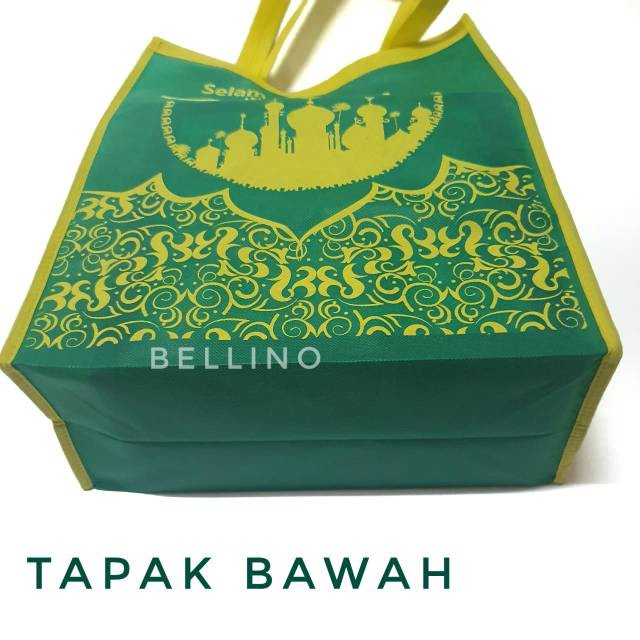 TAS SOUVENIR PARCEL LEBARAN Kecil 20x25 cm tapak bawah/ TAS SPONDBON LEBARAN / GOODIE BAG IDUL FITRI