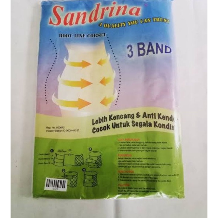 Korset Ibu Sandrina 3 Band/Korset Ibu Setelah Melahirkan/Korset Pelangsing