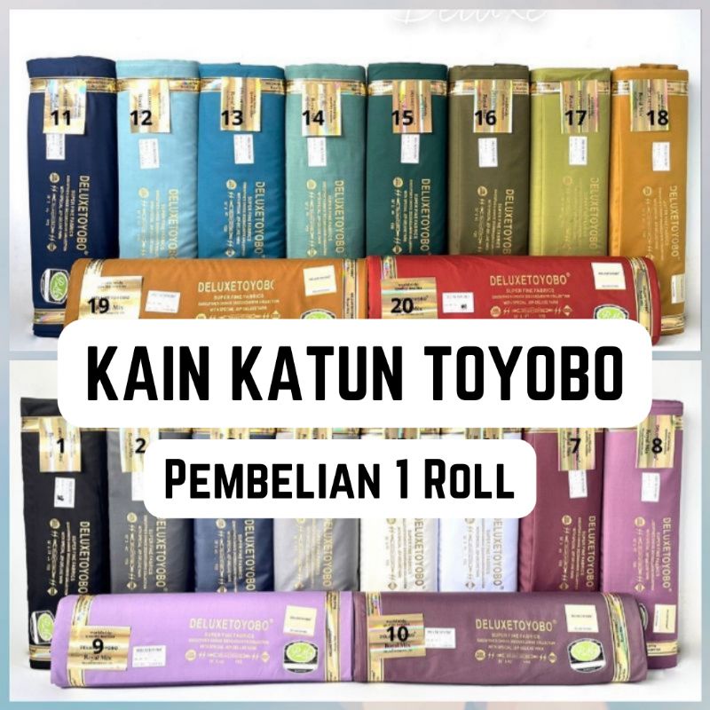 KAIN KATUN TOYOBO FODU PEMBELIAN ROLL (40 YARD)
