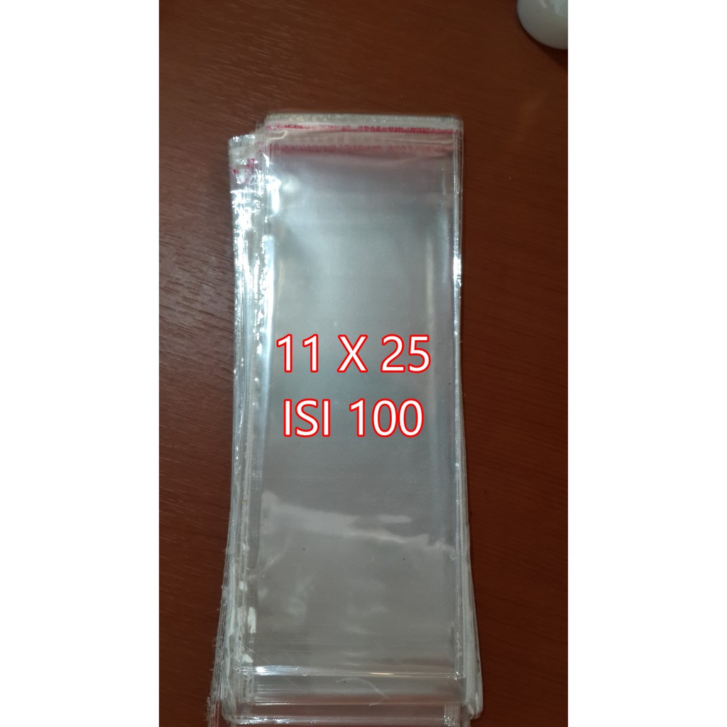Jual OPP LEM 11X25 ISI 100 PLASTIK KACA Indonesia Shopee Indonesia