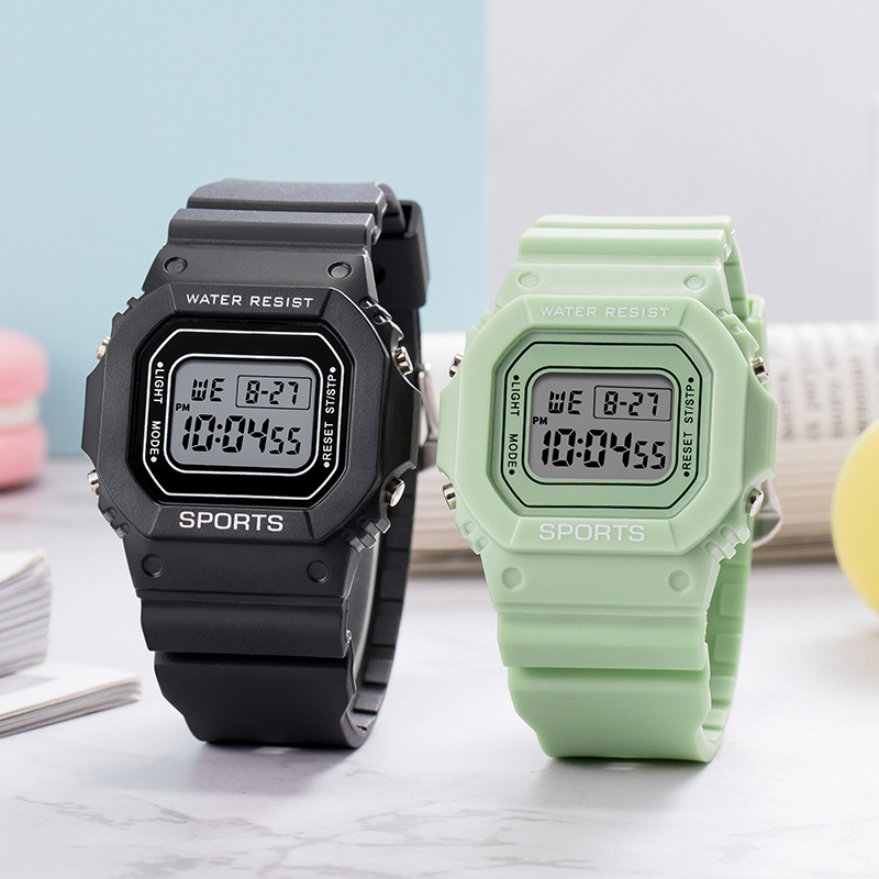 ❤JAM TANGAN DIGITAL RUBBER PRIA WANITA SEGI DW-5600 GROSIR MURAH KARET SPORT LED COUPLE JF052