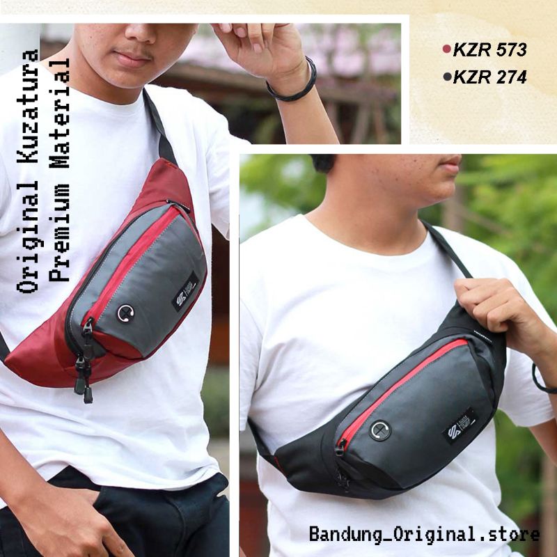 Tas Salempang Pria Waistbag Slingbag Premium Garansi Original