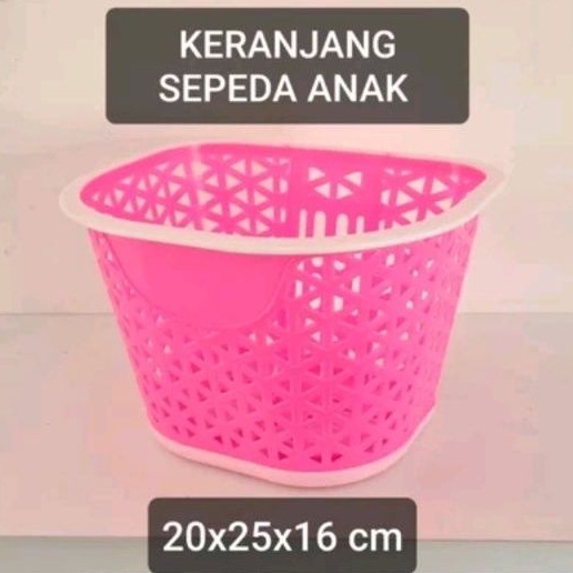 Keranjang Kranjang Sepeda Anak Kecil warna pink merah muda hijau biru ungu