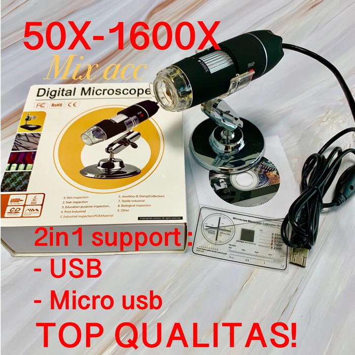 USB Digital Microscope 501600X Zoom . Magnifier Lensa Kaca pembesar ~ AS0515